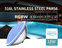 La piscine sous-marine de SMD5050 LED allume 18W anti SS316L UV