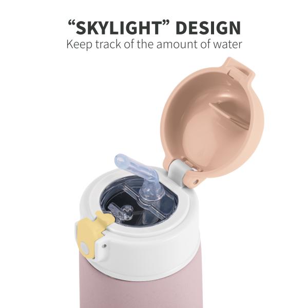 Sport Double Walled Stainless Steel Vacuum Insulated Kids Water Bottles 16oz