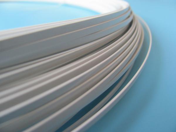Aluminum 2.0mm Flat Coated Wire White With Custom Shape Hardness