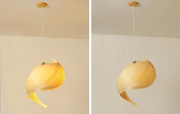 Veneer pendant light Nordic wooden hanging lamp replica design lamp(WH-AP-545)