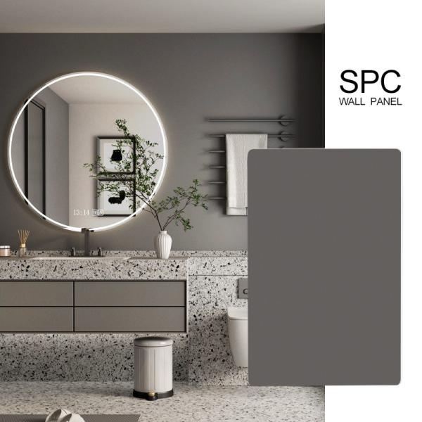 SPC Wall Panel 600*2440*4mm Waterproof Wood-Plastic Composite Eco-Friendly Matte Marble Veneer Stylish And High-End Interior Decorative Wall Panels For Hotel Bathroom