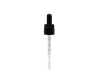 fechamento de alumínio de superfície liso de 18mm Matte Black Child Proof Dropper