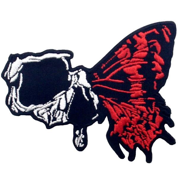 Colorfast Iron On Skull Embroidery Patch For Clothing