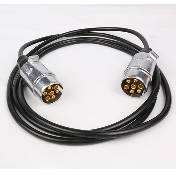 N Type 7 Pole Trailer Cable Straight Coil With Metal Plug ISO/TS1724 Certificate