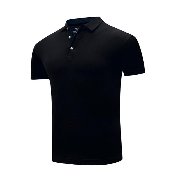 Bulk Sports Black Custom Work Polo Shirts Casual Loose Cut Promotional Breathable Sustainable