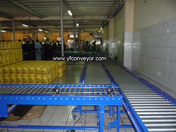 Ediable Oil Jerry Cans Sorthing Conveyor System,Warehouse Roller Conveyor Production Line