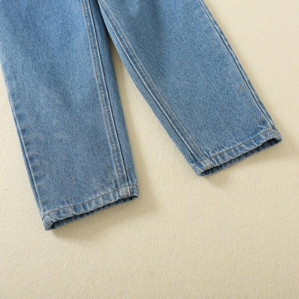 New Design Kids Denim Jeans Full Length Black Blue Jeans Boys Elastic Waist Pants Children's Clothing