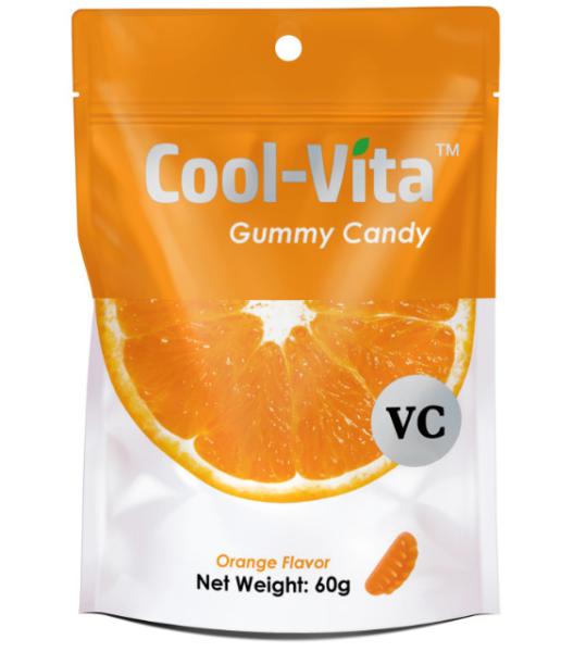 Fruit Shaped Orange Pectin Gummy Candy Golden Vitamin C Pectin Fruit Snacks