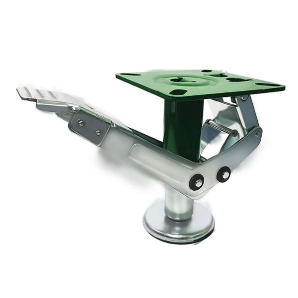 Rodas giratórias verdes Capacidade de carga de 300 kg Roda de aço galvanizado 151 mm Alturas para móveis