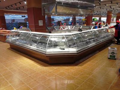 Armário de exposição feito sob encomenda do refrigerador do supermercado fino com o controlador de temperatura de Carel Digital