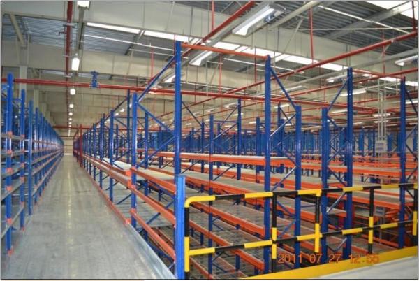 Q355B Steel Industrial Warehouse Mezzanine Rack Systems Floor Design 200-500kg/M2