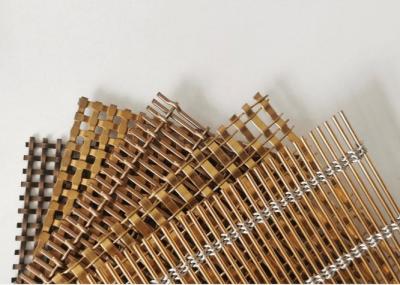 Largura decorativa de bronze de Mesh For Furniture 0.6m-1.5m do fio de aço que oxida não