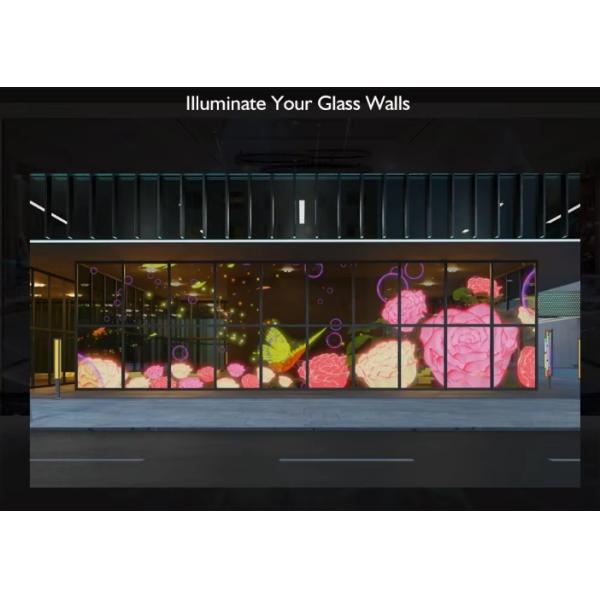 Indoor Led Transparent Film Screen Advertise Full Color Display Window Transparent Film Display Screen