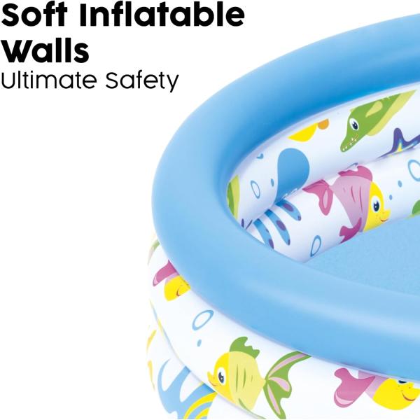 Unisex Kiddie Swimming Pool Ocean Inflatable Paddling Pool Easy Set Up Multiple Designs