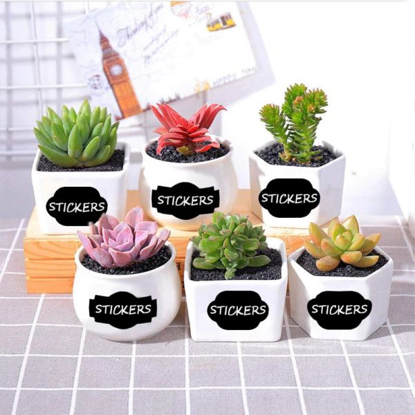 Small Reusable Black Chalkboard Stickers Food Storage Label odm