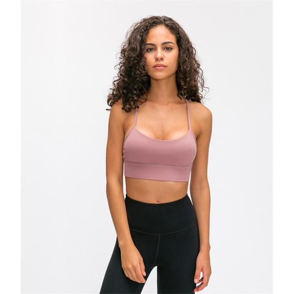 Кромка бюстгальтера спорт сплошного цвета задней части подачи y Pro расширенная кожей для идущего спортзала йоги