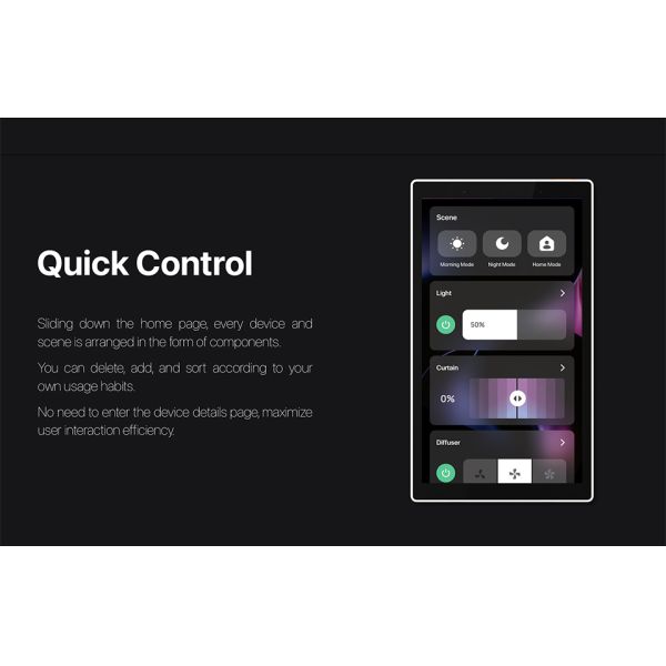 Custom Home Touch Screen Control 4inch Zigbee Wall Panel For Video Doorbell Monitoring
