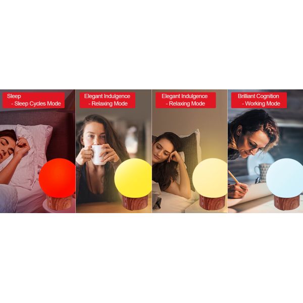 630nm Red Light Therapy Night Light USB C Charging Moon Night Lights 10000Lux