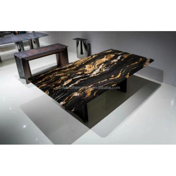 Polished Natural Stone Cosmic Gold Granite for Coffee Table and Countertops Modern Look