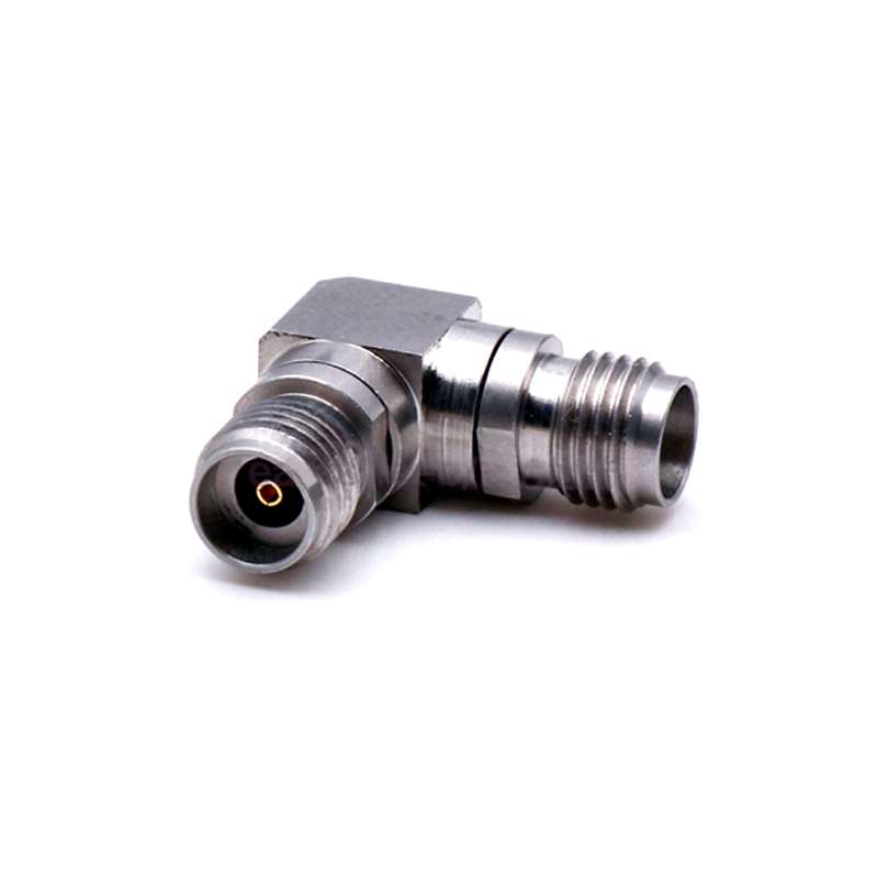 2.92mm Right Angle Coaxial RF Adapter Stainless Steel Low VSWR for Test & Measurement DC-40GHz