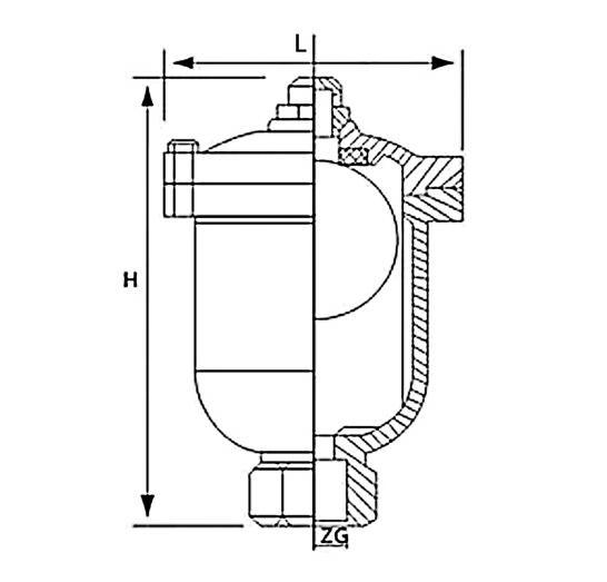QB1-16P Автоматический выхлопный клапан из нержавеющей стали с женской нитью для промышленных целей