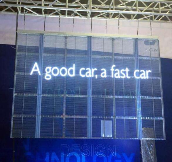 P7.81 Led Transparent Screen , Transparent Led Curtain Display 1000 Nits Brightness