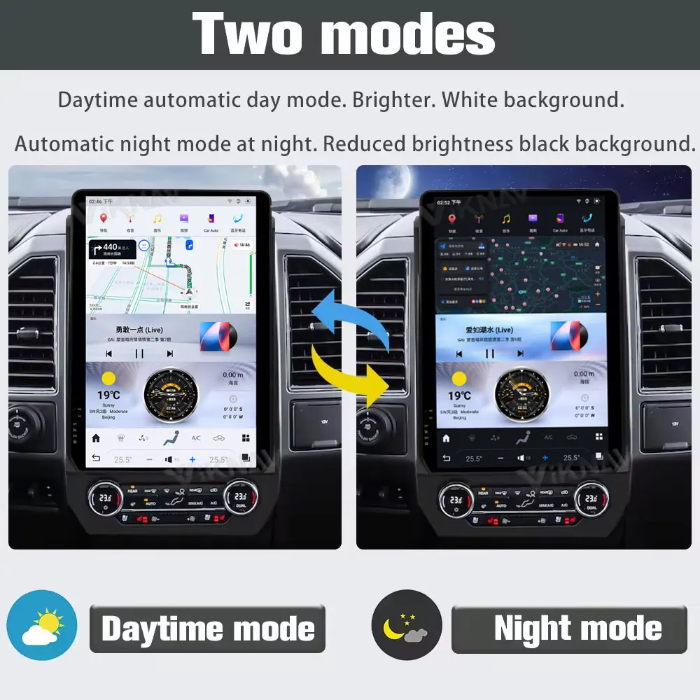 Viknav 14,5 дюймовое автомобильное радио для Ford Expedition 2015-2022 Сенсорный экран Android Авто стерео головный блок GPS-нагивация