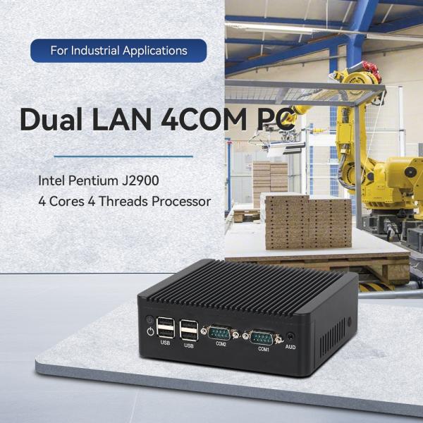 Intel Pentium J2900 Industrial PC With Dual LAN 4 COM Support Dual Screen Display