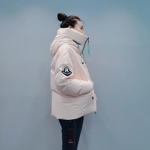 FODARLLOY F22531 Beige Ladies Warm Hooded Cotton-padded Clothes Women Slim Long Winter Jackets Women Coats