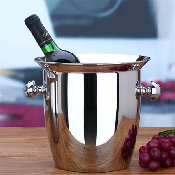 Stainless Steel Ice Bucket for 6 Bottles Beer Red Wine Customization Sales