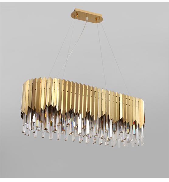 Black Modern Chandelier Lighting For Living Room Luxury Round Crystal Lamp(WH-CY-175)