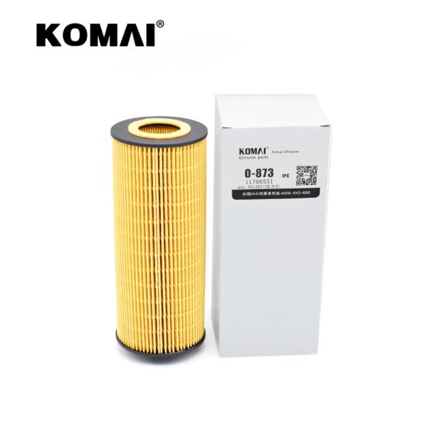 Yellow Color Excavator Oil Filter Cartridge Diesel Engine Spare Parts 0001801709