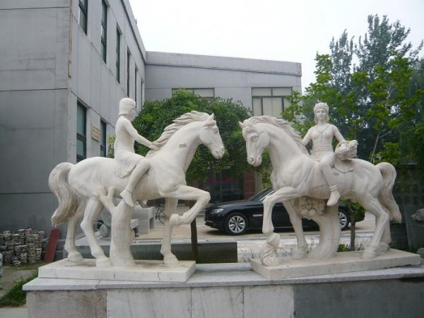 marble animal sculpture with nature stone,,China stone carving Sculpture supplier