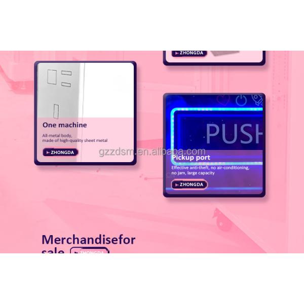 Zhongda Customize Design Vending Machines Makeup Tool Lashes Hair Bundle Vending Machine