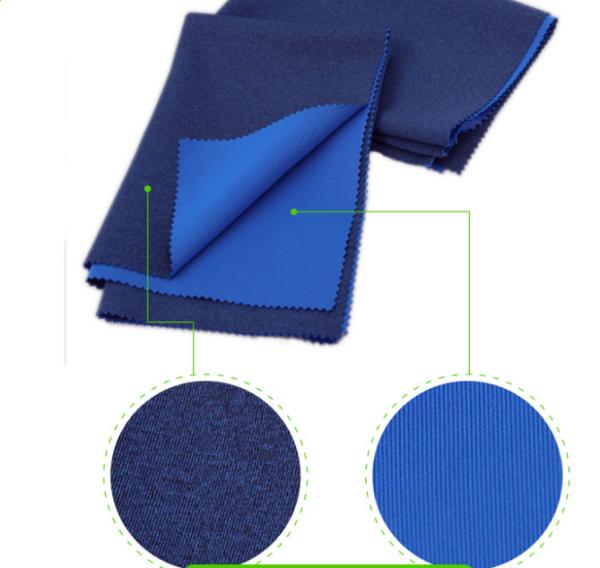 Blue Microfiber Circular Knit Fabric Water Proofing 94% Polyester 6% Spandex
