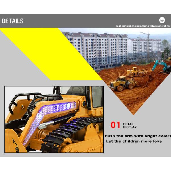 Indoor-Outdoor Remote Controlled Bulldozer 5 Channels Sound and Light Simulation