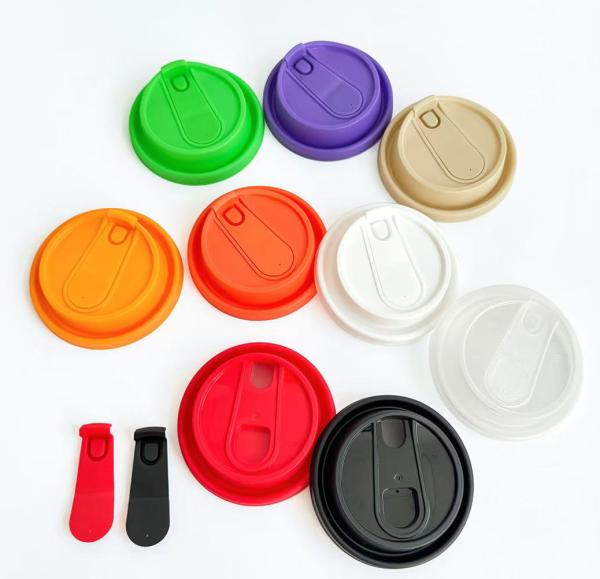  Food Grade PP Injection 90mm Caliber colorful PP Injection Milk Tea Cup Lid