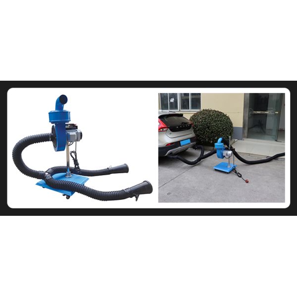 Portable Exhaust Extractor with Activated Carbon Filter Hose Cart Fume Removal System for Garages