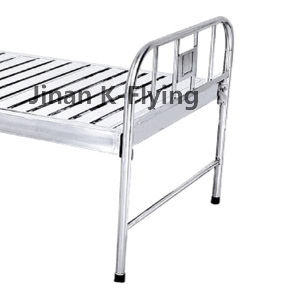 304 SS Nursing Home Bed , thick guardrail Hospital Manual Bed