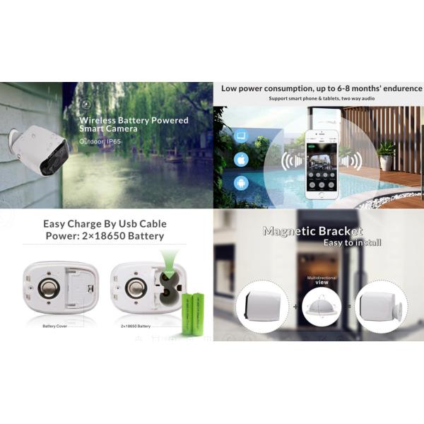 Wireless Wifi Security Camera Battery Powered HD 960P Resolution Support Night Vision