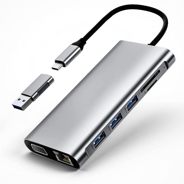 Cable d'extension USB 3.0 de type A de type mâle à femelle câble de données avec alimentation USB C Extra Long