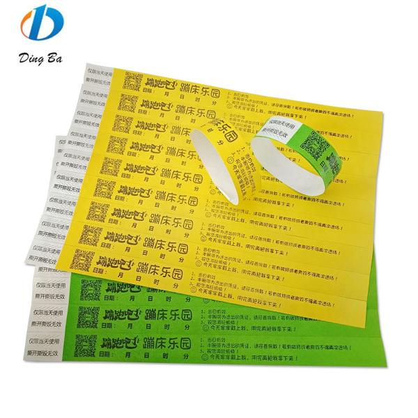 Custom Letters Theme Tyvek Paper Wrist Band for Event Security and Identification