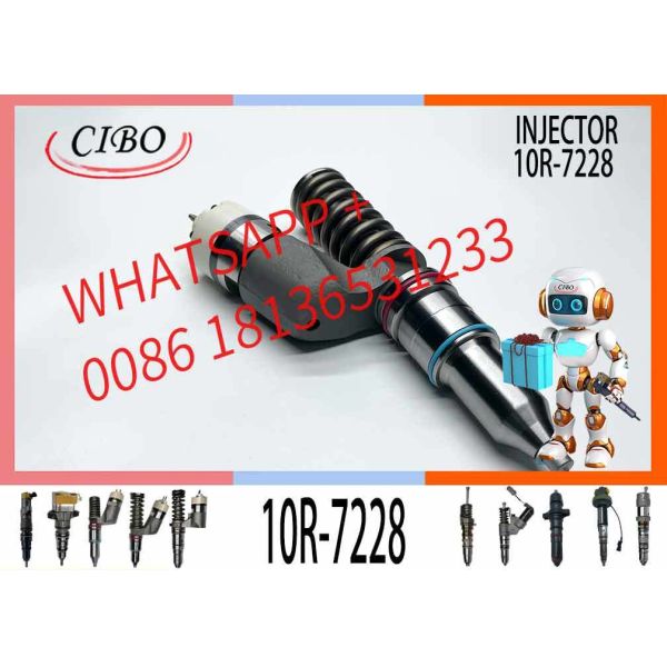 1PCS Fuel injector 10R-7228 For C15 C16 C18 C22 C27 C32 Engine 3406E Truck Engine 637E 631E 990 Wheel Tractor