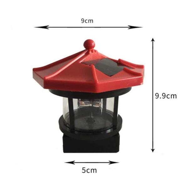 RoHS Solar Gift Light LED Resin Solar Lighthouse With Rotating Beacon