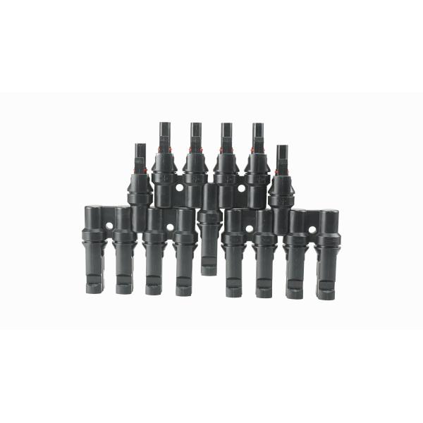 1 пара Combiner кабельного соединителя соединителей ветви t соединителя 1 до 4 панели солнечных батарей PV