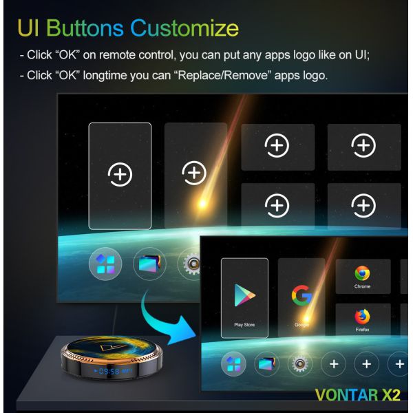 Vontar X2 Android 11 TV Box 4k Ultra Hd Dual Wifi Streaming Player Device