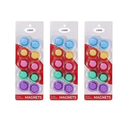 Ímãs redondos coloridos sem deslizamento de botão magnético para quadro branco OEM
