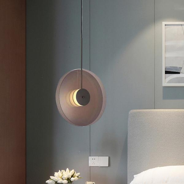Modern Round Color Pendant Light Bedside Dining Living Room Bedroom Eclipse Pendant lamp(WH-GP-148)