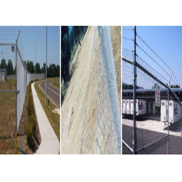 2.5M height Diamond shape galvanized Chain Link Fence for highway road use