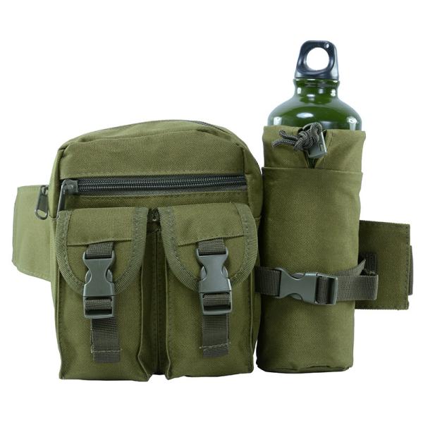 Customized Color Oem Men Camo Tactical Fanny Pack Utility Waist Bag With Water Bottle